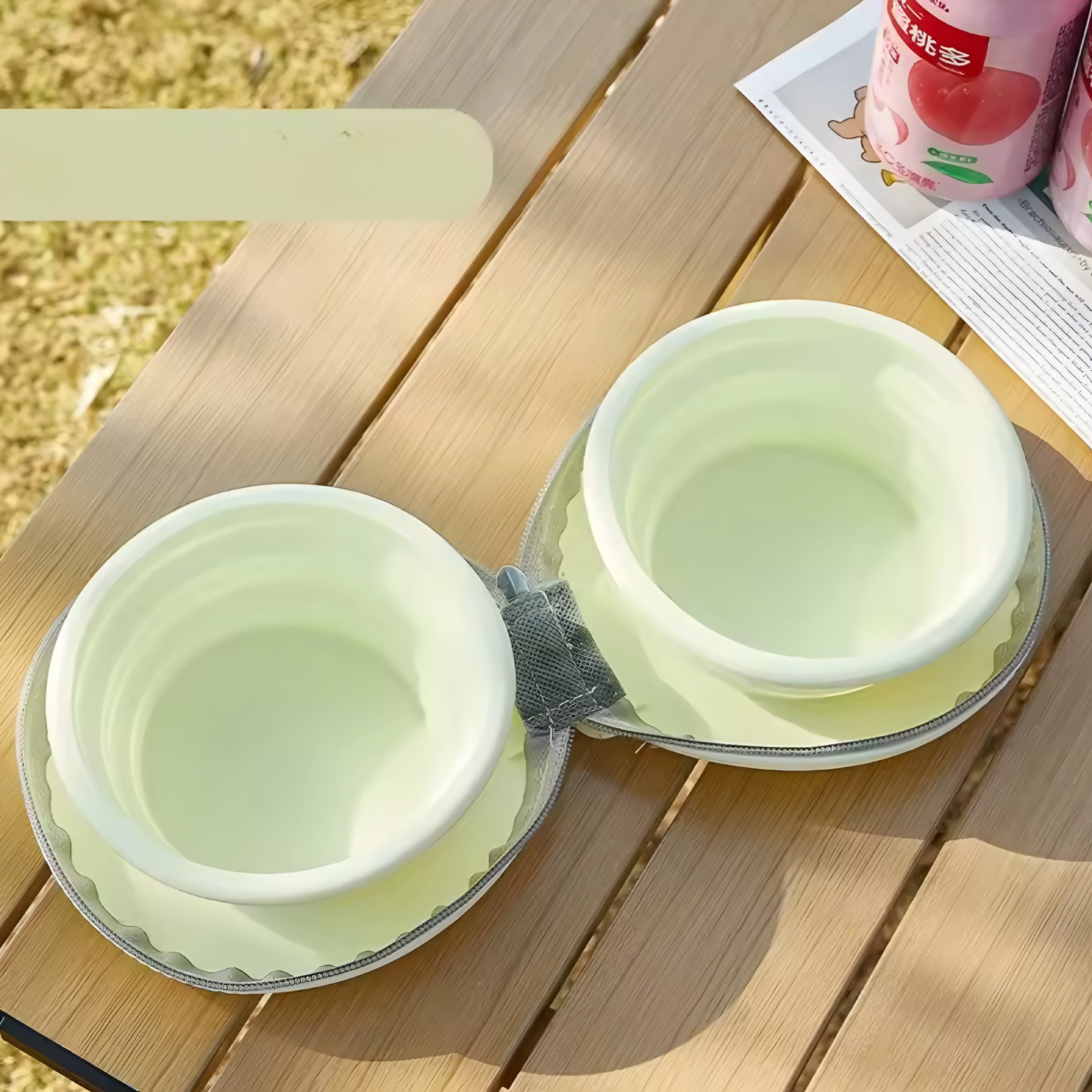 Ciotola Pieghevole 2-in-1 in Silicone – Perfetta per i Viaggi