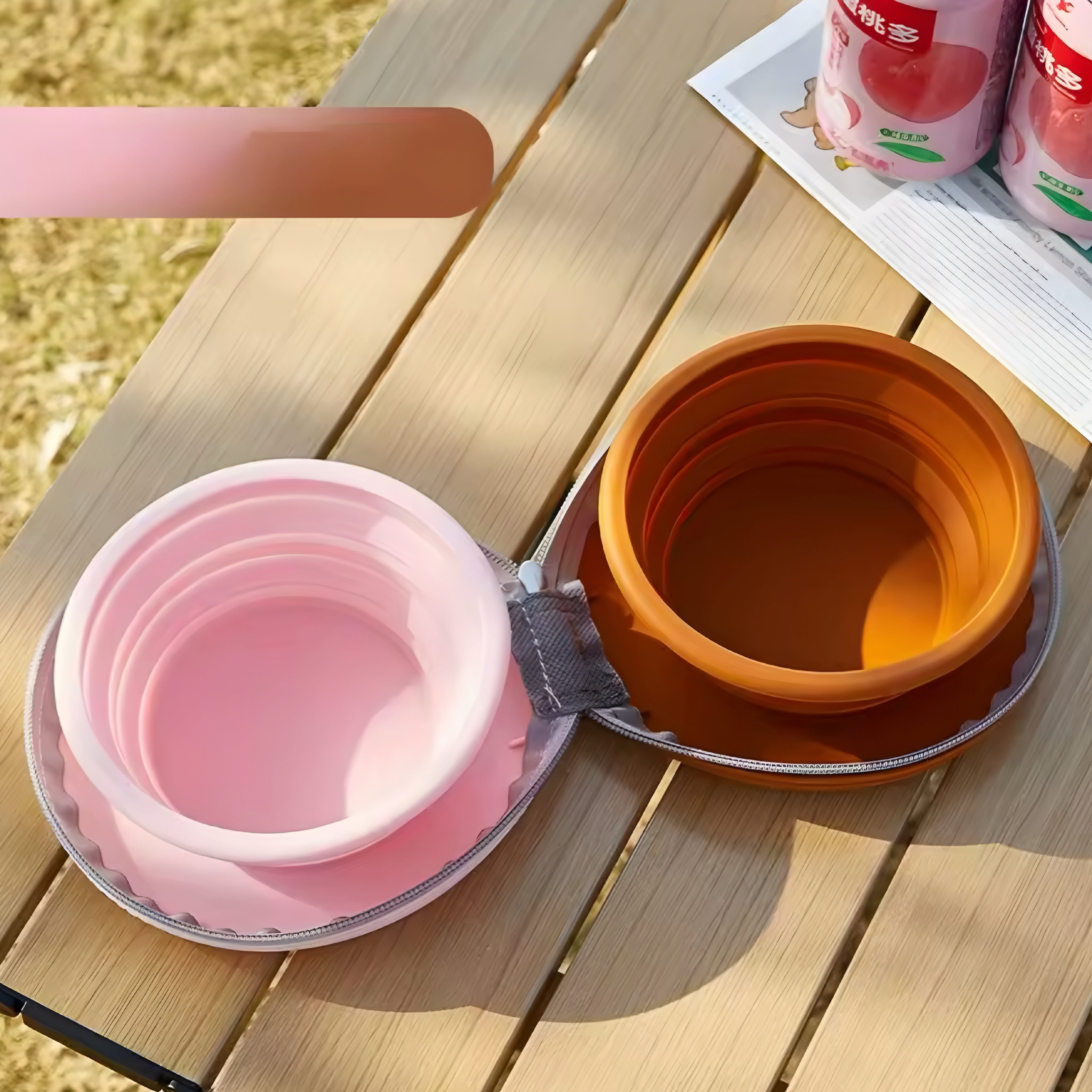 Ciotola Pieghevole 2-in-1 in Silicone – Perfetta per i Viaggi