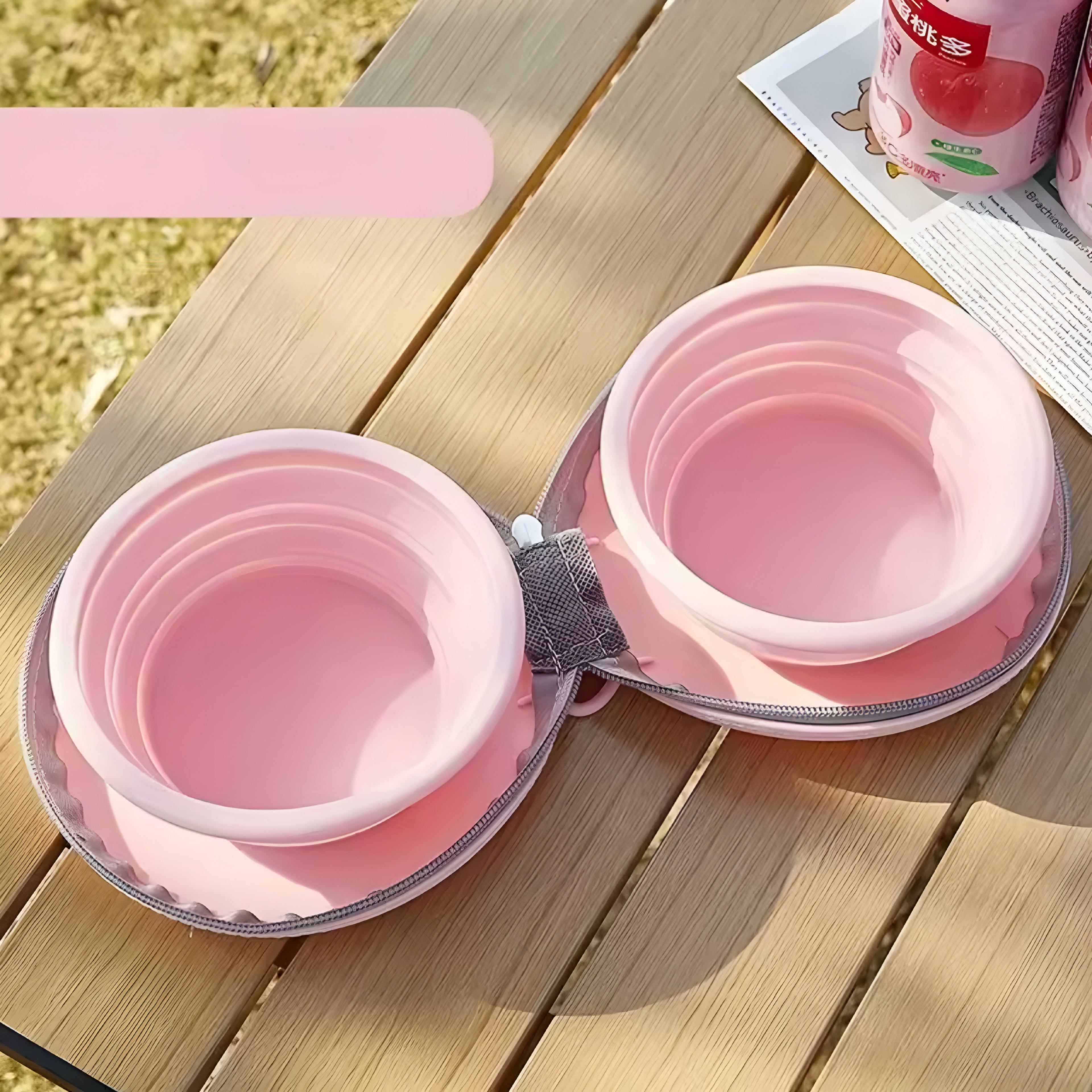 Ciotola Pieghevole 2-in-1 in Silicone – Perfetta per i Viaggi