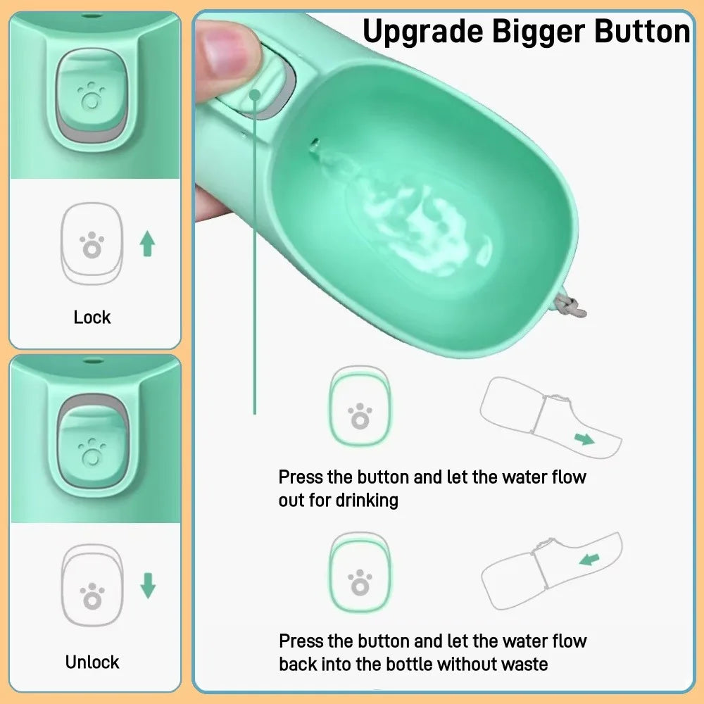 Borraccia per animali domestici 300 ml/350 ml/550 ml, da passeggio.