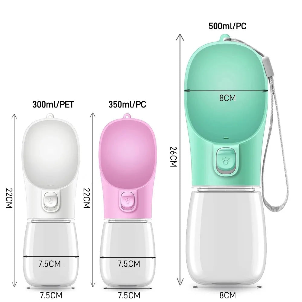 Borraccia per animali domestici 300 ml/350 ml/550 ml, da passeggio.